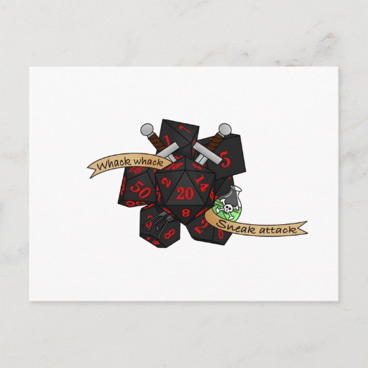 Rogue Dice Design Aankondigingskaart (Voorkant)
