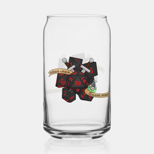 Rogue Dice Design Blikvorm Glas (Achterkant)