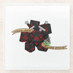 Rogue Dice Design Glazen Onderzetter