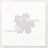 Rogue Dice Design Glazen Onderzetter (Achterkant)
