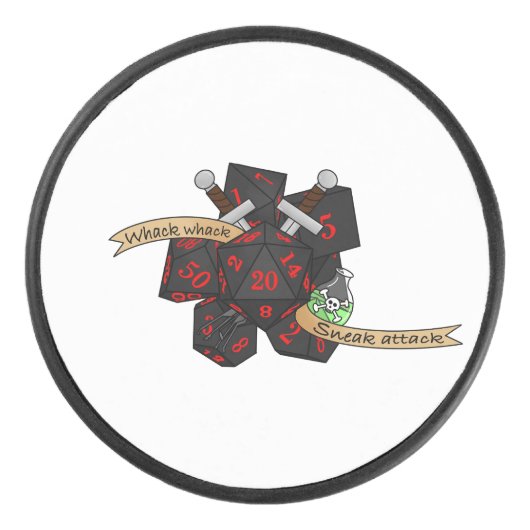 Rogue Dice Design Hockey Puck (Voorkant)