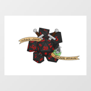 Rogue Dice Design Raamsticker