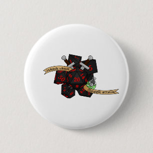 Rogue Dice Design Ronde Button 5,7 Cm