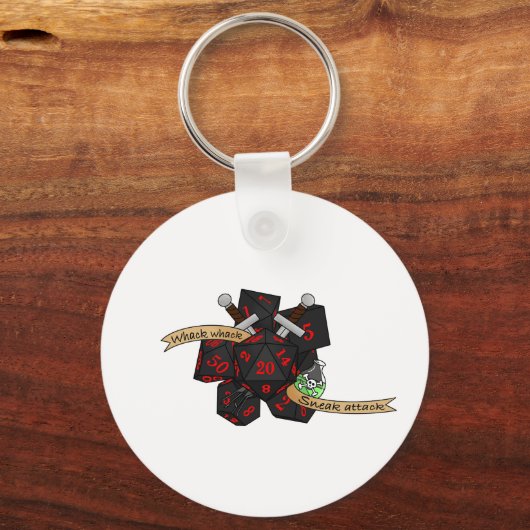 Rogue Dice Design Sleutelhanger (Achterkant)