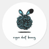 Rogue Dust Bunny Ronde Sticker (Voorkant)