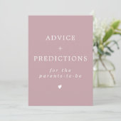 ROGUE Dusty Blush Pink Advice & Predication Sign Kaart (Staand voorkant)