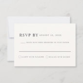 ROGUE Dusty Blush Pink Mauve Wedding RSVP Kaart (Voorkant)