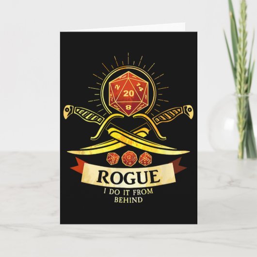 Rogue Fantasy Gamer Rpg Cl Kaart (Voorkant)