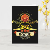 Rogue Fantasy Gamer Rpg Cl Kaart (Gele Bloem)