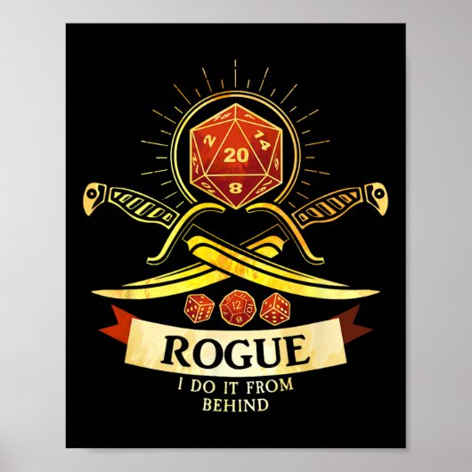 Rogue Fantasy Gamer Rpg Cl Poster (Voorkant)