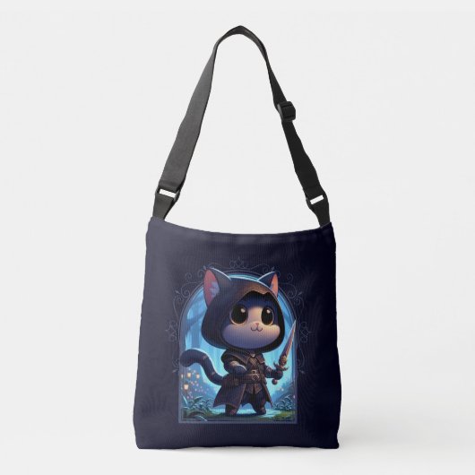 Rogue Feline Fantasy Avontuur Crossbody Tas (Voorkant)