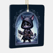 Rogue Feline Fantasy Avontuur Keramisch Ornament (Rechts)