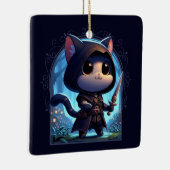 Rogue Feline Fantasy Avontuur Keramisch Ornament (Rechts)
