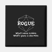 Rogue Funny Character Joke Roleplaying Games Rpg G Magneet (Voorkant)