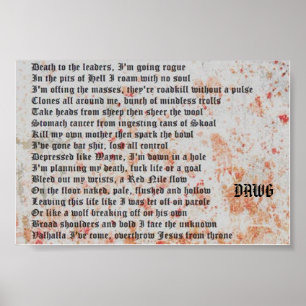 Rogue gedicht afdrukken poster