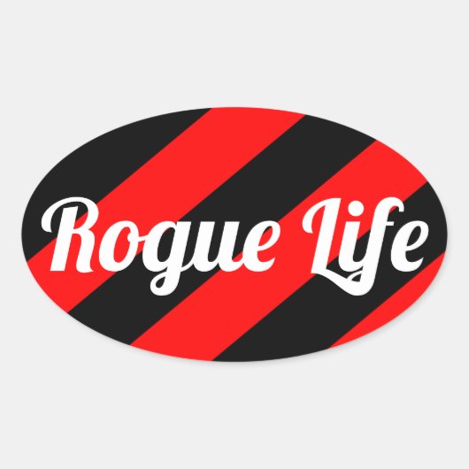 Rogue Life Ovale Sticker (Voorkant)