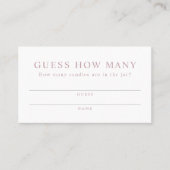 ROGUE Modern Dusty Roos Hoeveel Snoepjes Kaart Plaatskaartje (Voorkant)