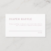 ROGUE Modern Dusty Roos Pink Diaper Raffle Ticket (Voorkant)