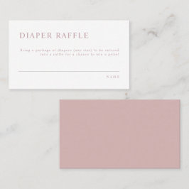 ROGUE Modern Dusty Roos Pink Diaper Raffle Ticket