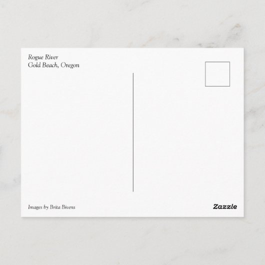 Rogue, Oregon Briefkaart (Achterkant)