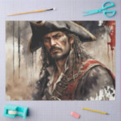 Rogue Piraat Kapitein Nautilus Caribisch Decoupage Tissuepapier (Craft)