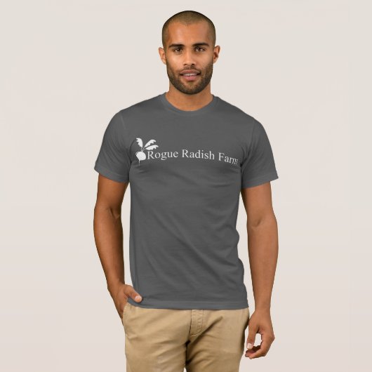 Rogue Radish Boerderij Canvas T-shirt met Mannen (Voorkant volledig)