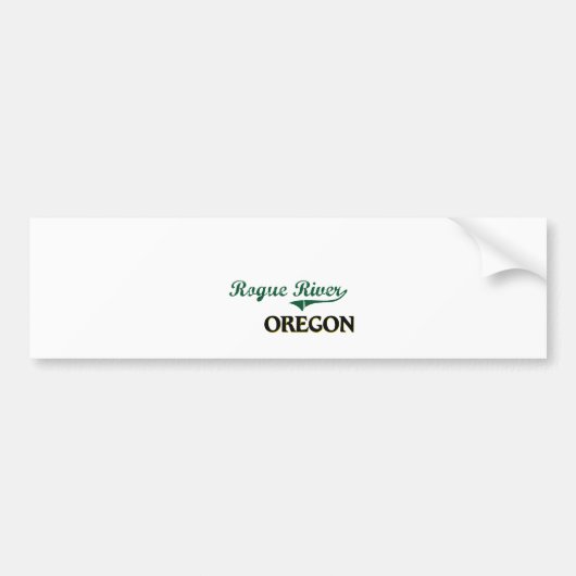 Rogue River Oregon Classic Design Bumpersticker (Voorkant)