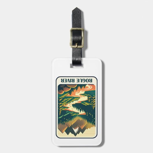Rogue River Oregon Kleuren Bagagelabel (Voorkant verticaal)