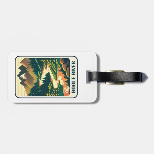 Rogue River Oregon Kleuren Bagagelabel (Achterkant horizontaal)