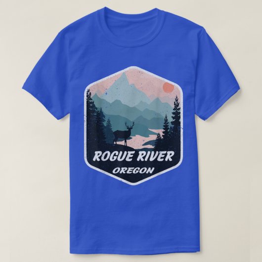 Rogue River Oregon OF Mountains Hike Hiking Souven T-shirt (Design voorkant)