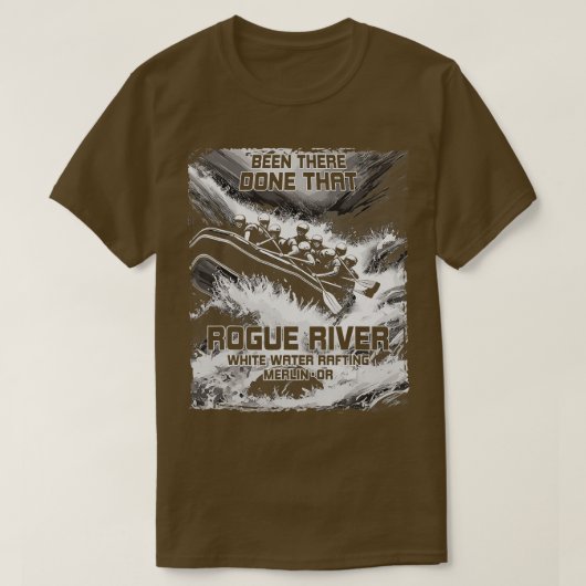 Rogue River White Water Rafting Rapids Oregon Raft T-shirt (Design voorkant)