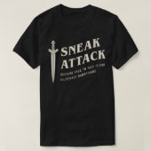 Rogue Sneak Aanval Grappige Tafelblad RPG 1 T-shirt (Design voorkant)