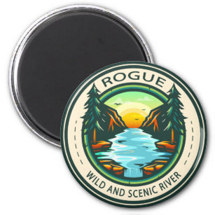 Rogue Wild en de Schilderachtig rivier Badge Magneet