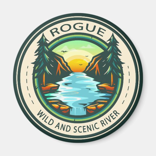 Rogue Wild en de Schilderachtig rivier Badge Magneet (Voorkant)