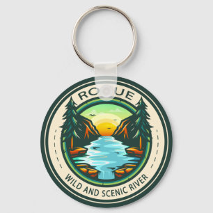 Rogue Wild en de Schilderachtig rivier Badge Sleutelhanger