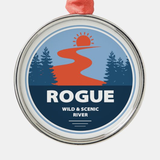 Rogue Wild en de Schilderachtig rivier Metalen Ornament (Voorkant)