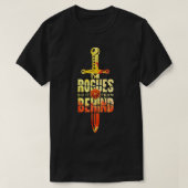 Rogues doen het van achter D20 RPG Sneak Attack Dr T-shirt (Design voorkant)