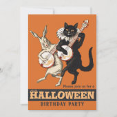 Roguish cat rabbit CC1156 Halloween verjaardagsfee Kaart (Voorkant)