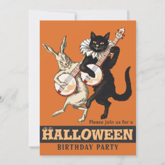 Roguish cat rabbit CC1156 Halloween verjaardagsfee Kaart