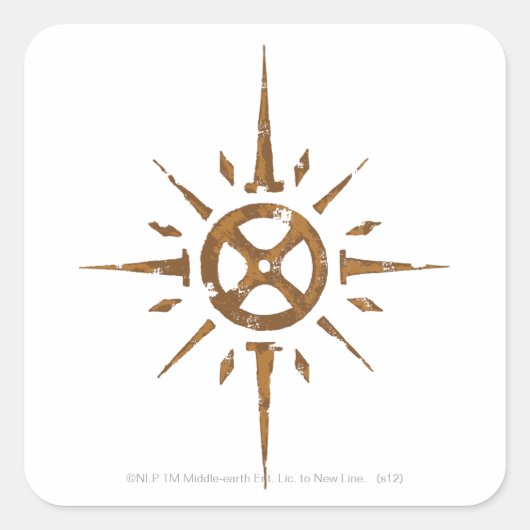 Rohan Crest Vierkante Sticker (Voorkant)