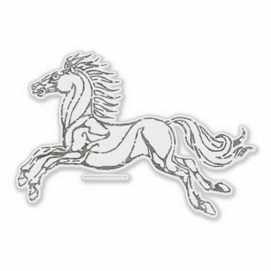 Rohan Horse Symbol Sticker (Voorkant)