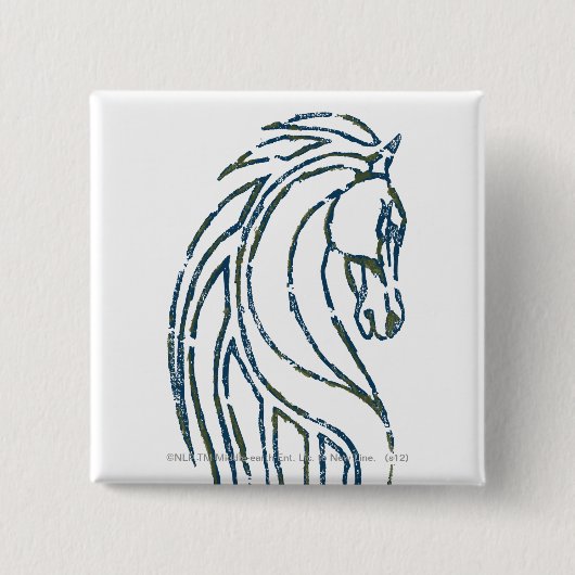 Rohan Kings Hall Banner Vierkante Button 5,1 Cm (Voorkant)