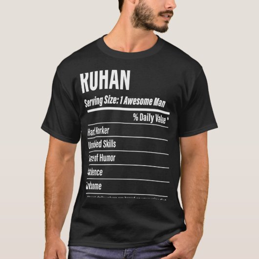 Rohan Nutritional Facts Serving Size Calories T-shirt (Voorkant)