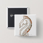 Rohirrim Flag Vierkante Button 5,1 Cm (Voorkant /achterkant)