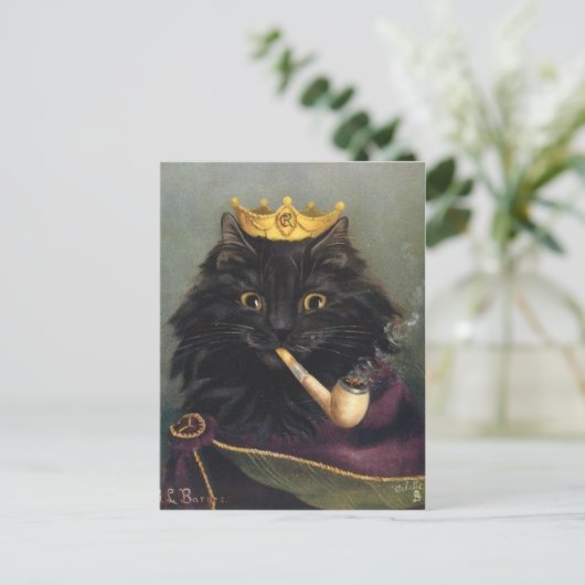 Roi chat briefkaart (Staand voorkant)