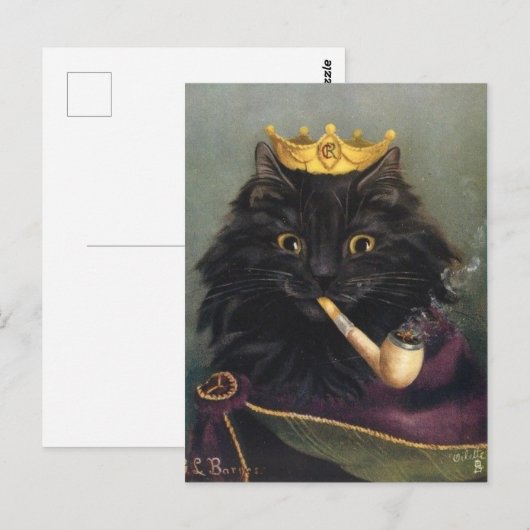 Roi chat briefkaart (Voorkant / Achterkant)