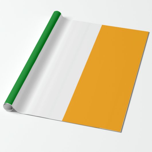 ROI Ierse Tricolor Vlag Cadeaupapier (Uitgerold)
