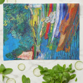 Roiende boten aan de oevers van de Oise Theedoek (Gevouwen)