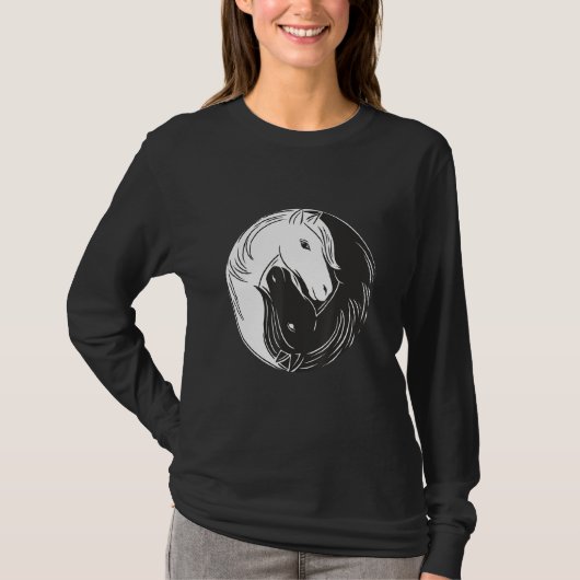 Roing Yang van het prachtige paard Riding Horse Ri T-shirt (Voorkant)