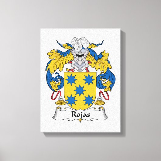 Rojas Family Crest Canvas Afdruk (Voorkant)